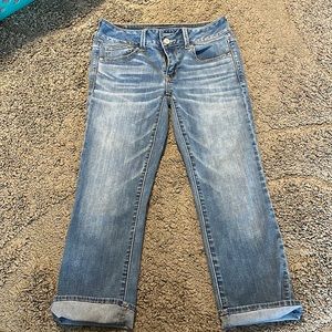 AEO denim crop jeans